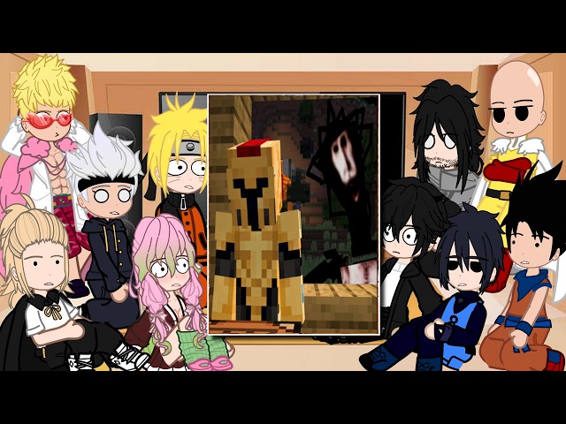 {FULL}Anime characters react To AJTHEBOLD, INCENDIUS & HAMOODG +BONUS SCARY MOBS|Fandoms react to...