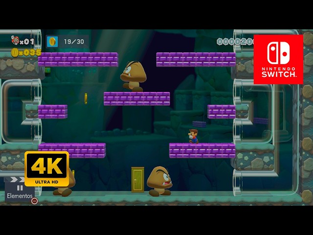 Escondrijo De Monedas Subterráneo [Super Mario Maker 2] [Nintendo Switch 2] [4K]