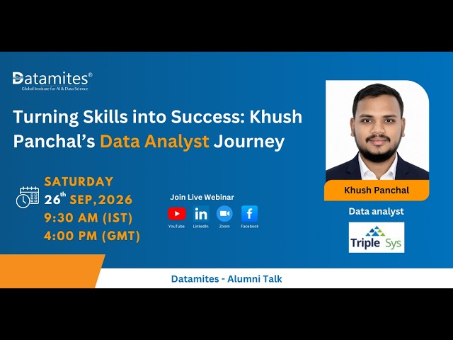 Turning Skills into Success: Khush Panchal’s Data Analyst Journey