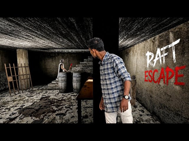 RAFT ESCAPE/ GRANNY CHAPTER 1/ UNOFFICIAL GAME/ #gaming #greenscreen #granny 