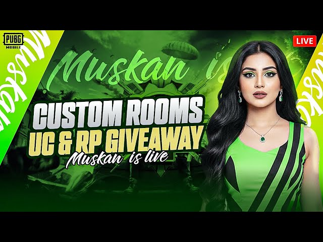 UC & Cash Custom Rooms of PUBG MOBILE Pakistan | Muskan Gaming Live #pubg #bgmi