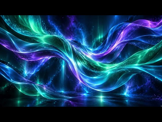 Blue Teal Flowing Waves VJ Loop | Abstract LED Motion Background