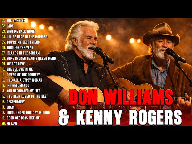 Kenny Rogers, Don Williams Songs🎶Best Male Country Songs 80s 90s🤠Top 100 Classic Country Music #lady