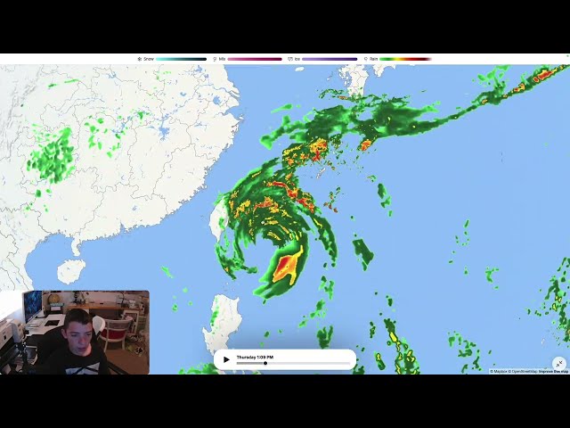 tornado threat in the southwest with hail and wind, hurricane Champi will make landfall in 24 hours.