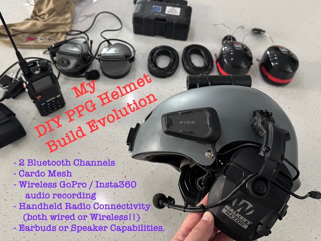 Paramotor Helmet Headset Build