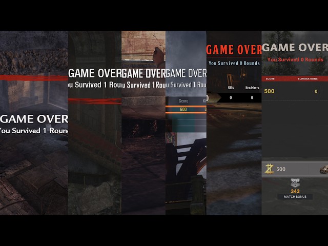 Call of Duty Zombies Game Over Evolution (WAW,BO1,BO2,AW,BO3,IW,WW2,BO4,BOCW,VG,MW3,BO6,BO7)