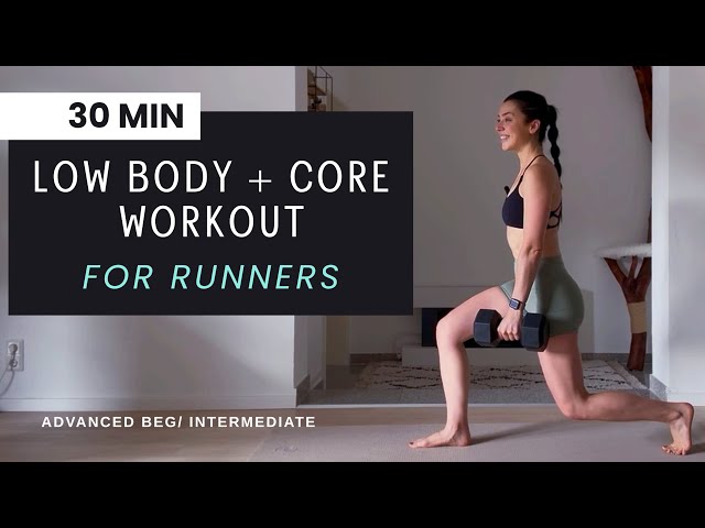 30 MIN STRENGTH x PILATES FOR RUNNERS | Low Body & Core Workout with Weights (Advanced Beginner)