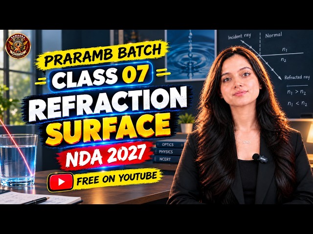 NDA 2027 Physics | Refraction at a Surface | PRARAMBH Batch Class 07 | Samagra Doon Defence Academy 