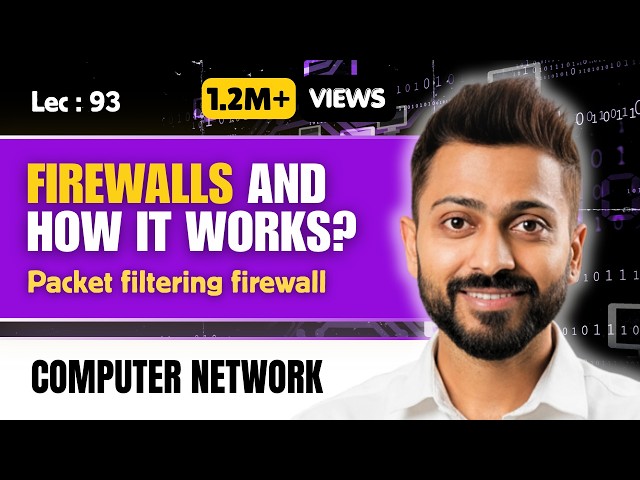 Lec-93: What is Firewalls and How it Works | Packet Filtering firewall explained in Hindi Part-1