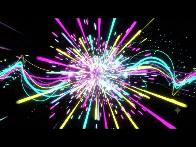 Liquid Light Collision Animation 4K | Neon Plasma Energy VJ Loop | Cosmic Visuals