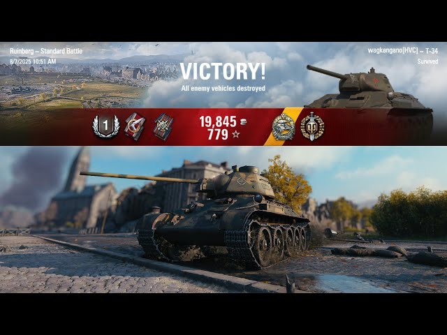 T-34 • 6 Kills • Full Gameplay