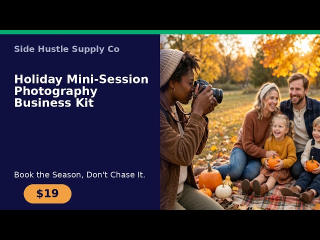 Holiday Mini-Session Photography Business Kit Tour | Plan, Price & Fill Mini Day in Google Sheets