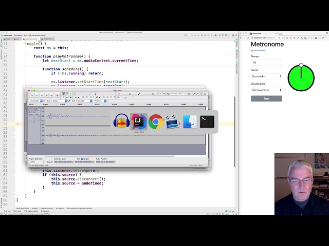 Metronome with JavaScript, p5.js and the Web Audio API