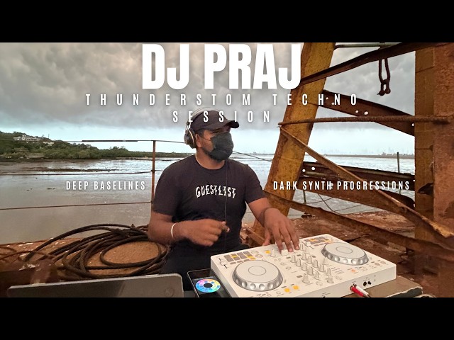 DJ PRAJ - Live Thunderstorm Techno Session / Dark Techno Mix in an Approaching Storm like clouds.
