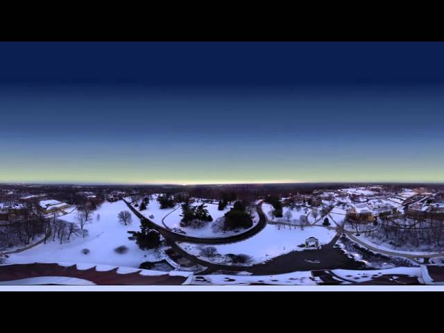 Fairfield University 360˚ VR Snow Aerial