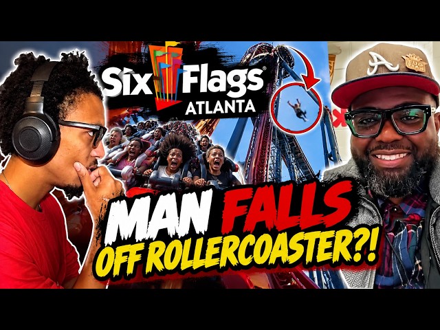 Man Falls Off Roller Coaster at Six Flags?! 😱 Atlanta Incident Reaction