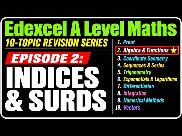Edexcel A Level Maths: Algebra and Functions | Surds and power laws