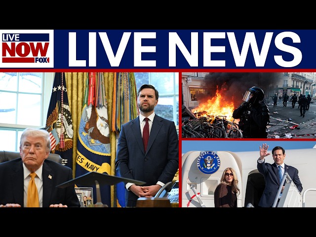 LIVE NEWS: Trump-Vance announcement, Rubio in India, Trump rallies in NC, France protests & more