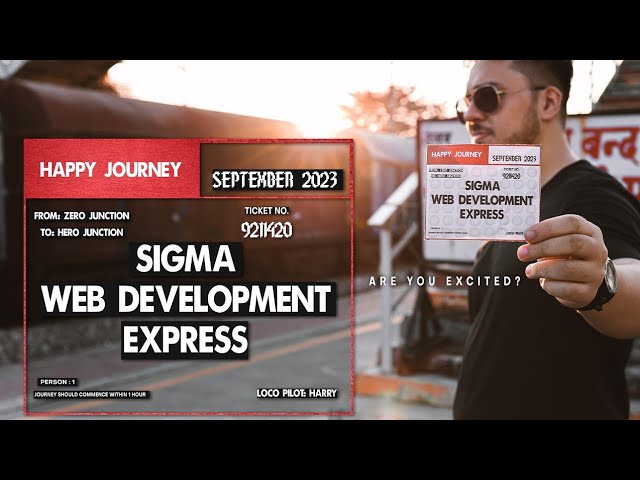 Sigma Web Development Course - Coming Soon 🔥