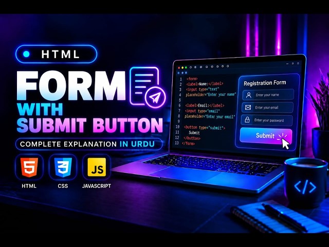 HTML Form With Submit Button in Urdu | Complete HTML Form Tutorial for Beginners
