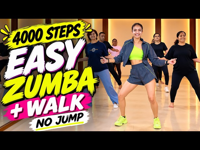 4000 Steps Walking Zumba 💃 Easy Beginner Dance Workout | Low Impact (No Jumping)