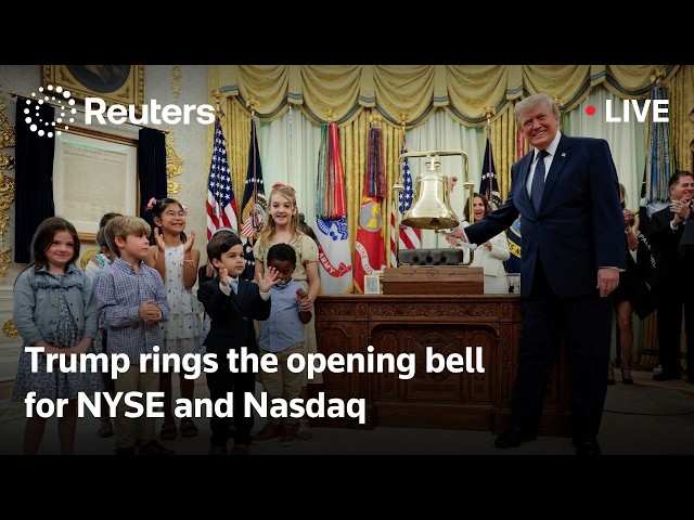 LIVE: Trump rings opening bell at New York Stock Exchange