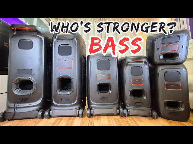 BASS Test with ALL New JBL Partybox Speakers!