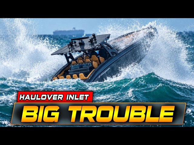 WILD RUN THROUGH ROUGH HAULOVER INLET! BOAT ZONE