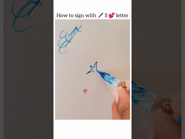 How to sign with 🖋️ S 💕 letter 🩷