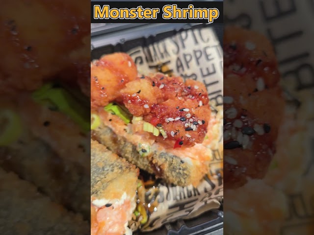 This Monster Sushi Burrito Made of Shrimp is HUGE!!! #shorts