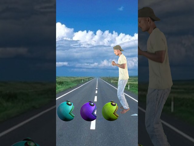 I jump on monster Pac Man vs big monster Pac Man game over #shorts #youtubeshorts #viral #funny #vfx