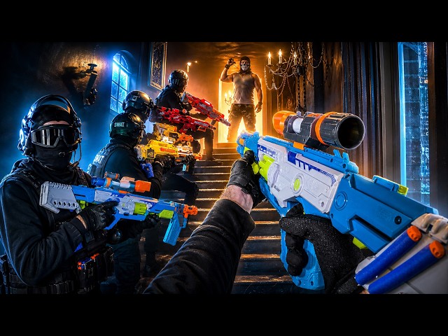 NERF WAR S.W.A.T. Bodycam BATTLE | Haunted House Raid