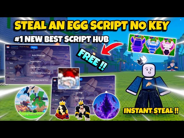 New *OP* Steal An Egg Script No Key - Auto Farm, Instant Steal, Tp Steal, Rift Event & More! 🔥