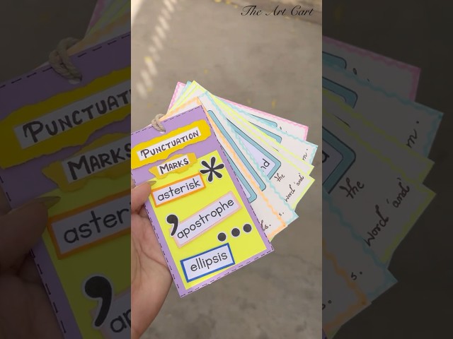 Punctuation marks flash cards ✨ #art #flashcards #cardcreations