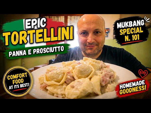 Creamy Tortellini with Ham | A Comfort Food | Mukbang N.101
