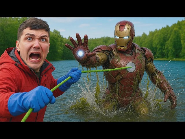 Nahanap namin si Iron Man sa ilalim ng tubig habang nag-magnet fishing! Bagsak si Tony Stark!