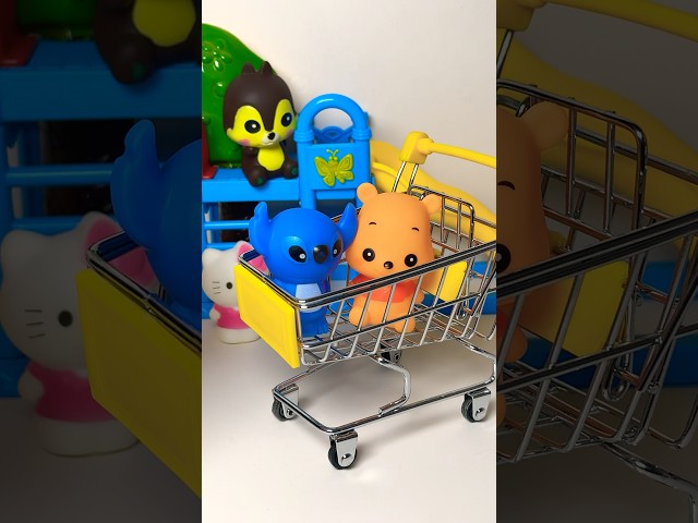 STITCH and Winnie the POOH Funny CARTOON CART! 🛒🫣😍