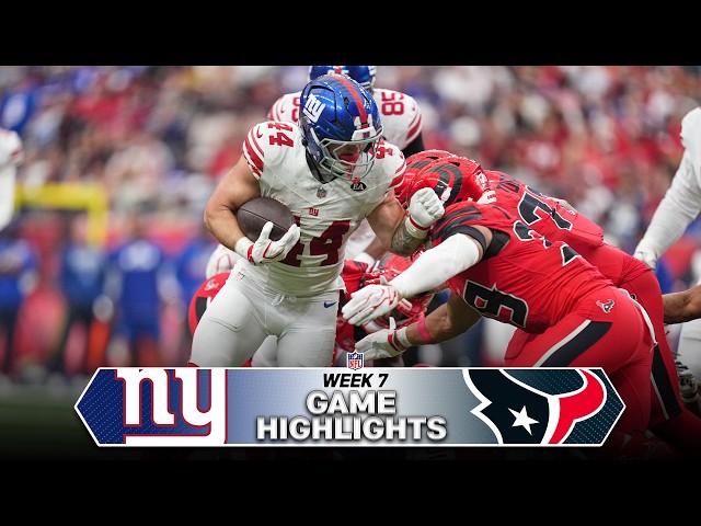 New York Giants vs Houston Texans Game Highlights | 2026 NFL Season Week 7