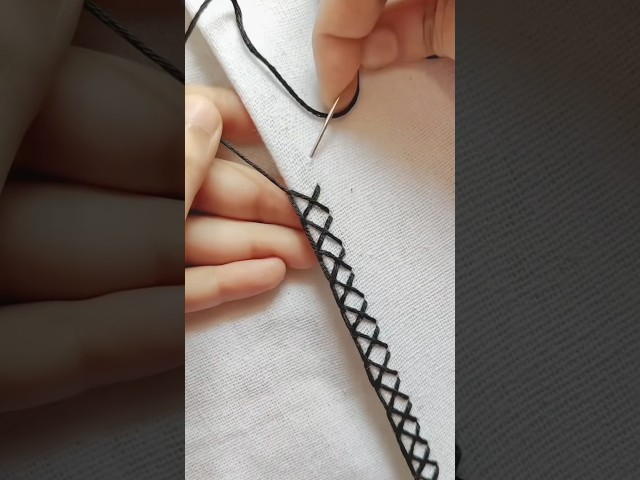 Easy DIY Hand Sewing Geometric Border Tutorial for Beginners