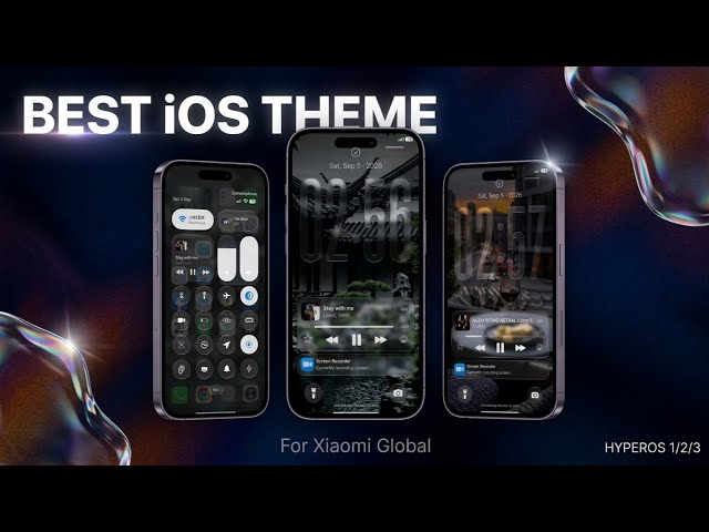 BEST iOS THEME FOR HYPEROS 1/2/3 XIAOMI GLOBAL BEST CONTROL CENTRE