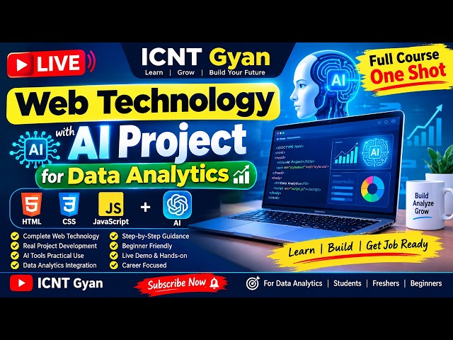 Web Technology with AI Project | Full Course One Shot for Data Analytics | HTML CSS, JavaScript + AI