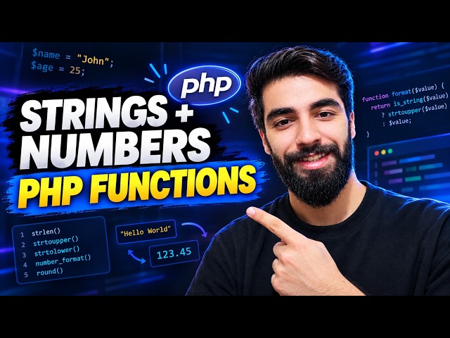 PHP Strings, Numbers & Built-in Functions Explained | PHP Tutorial #3
