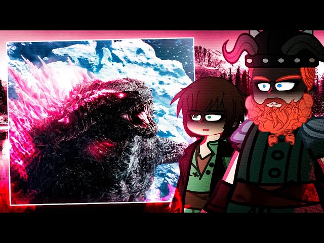 👑🐲☢️ HTTYD React to Godzilla! | Gacha React 🇧🇷/🇺🇸