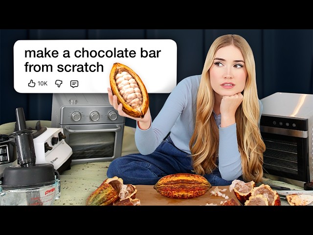 Making a Chocolate Bar from Scratch... in my bed.. DON'T ASK