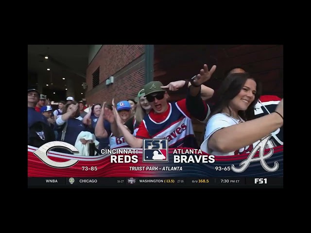 MLB Baseball on FS1 intro Cincinnati at Atlanta 