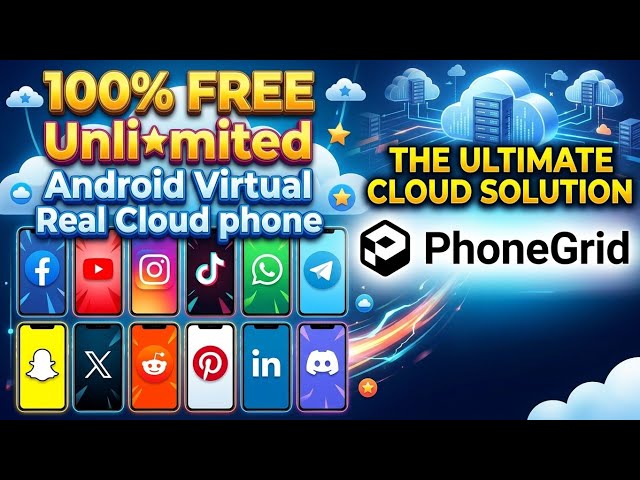 Android Cloud Phone For PhoneGrid | How To Create Multiple Cloud Virtual Phones for FREE | PhoneGrid