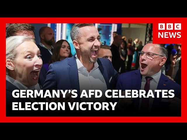 Germany’s far-right AfD celebrates major victory in eastern state | BBC News