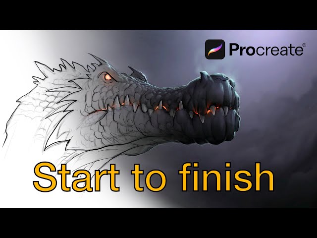 fantasy art (crock) - full process (procreate) - digital painting 