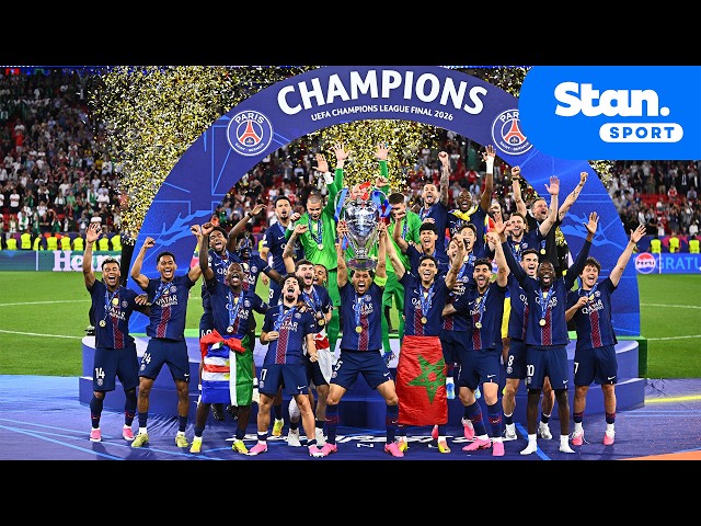 PSG TROPHY LIFT 🔥 Paris Saint-Germain lift the Champions League trophy again! 🏆
