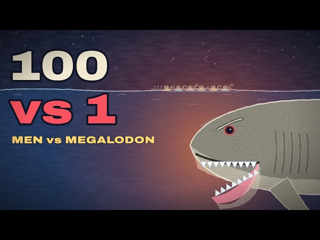 Could 100 Men Beat a Megalodon? (We Did the Math)
